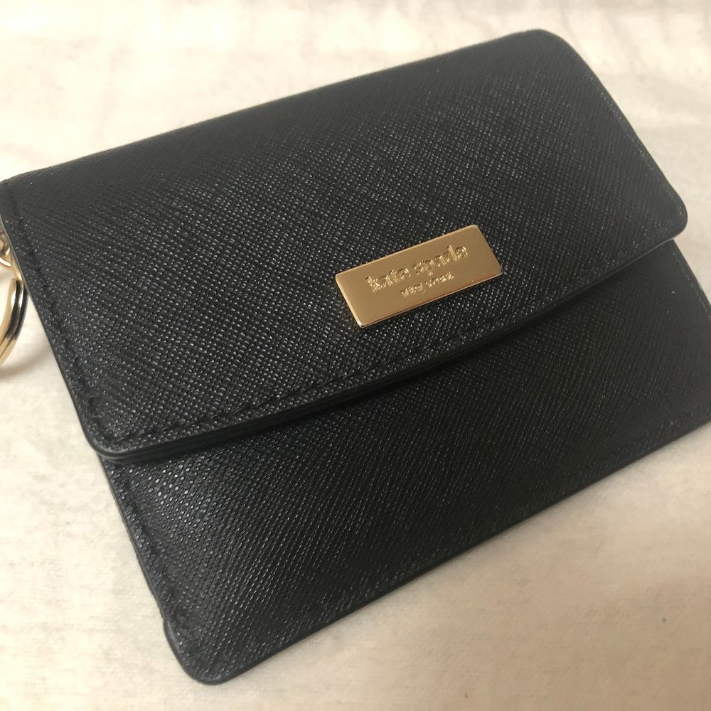KATE SPADE Black Petty Laurel Way Compact Wallet